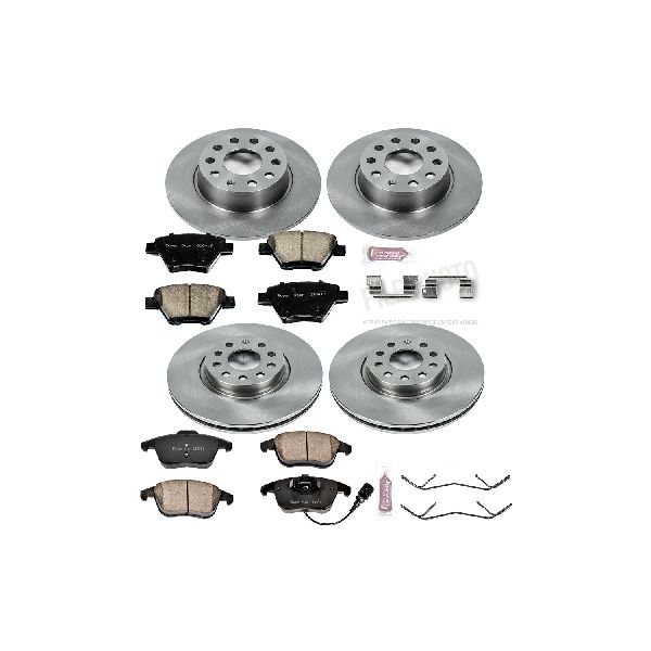 2012-2015 Volkswagen Passat Disc Brake Kit - Front and Rear (Powerstop)