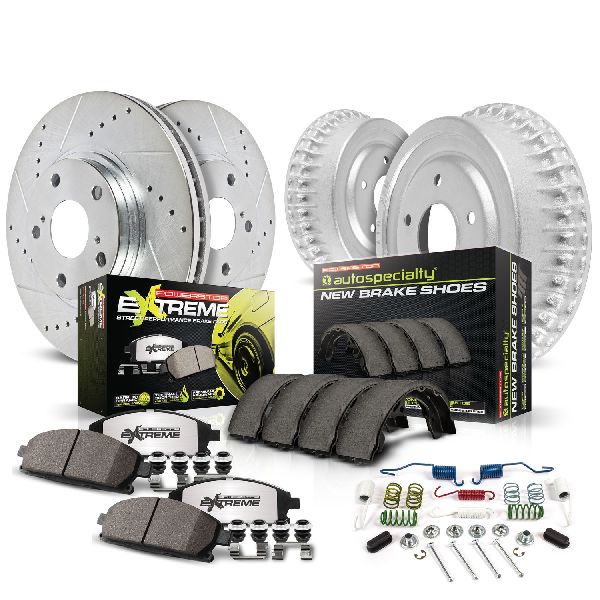 2000 Honda Civic Disc Brake Pad and Rotor / Drum Brake Shoe and Dru - Front and Rear (Powerstop)