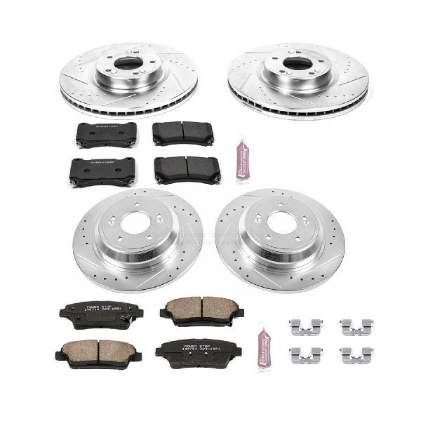 2010-2014 Hyundai Genesis Disc Brake Kit - Front and Rear (Powerstop)