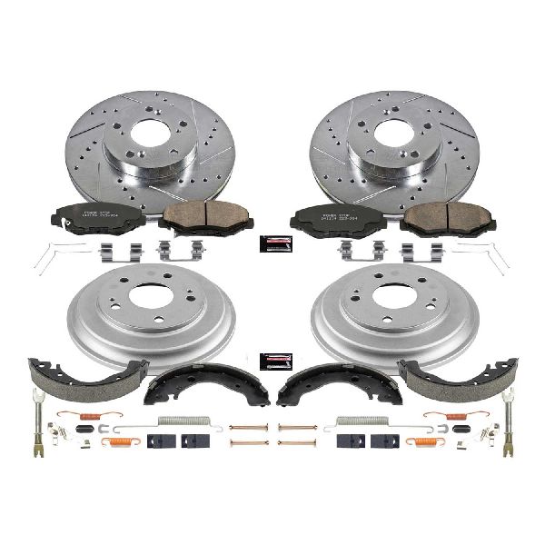2013-2015 Honda Civic Disc Brake Pad and Rotor / Drum Brake Shoe and Dru - Front and Rear (Powerstop)