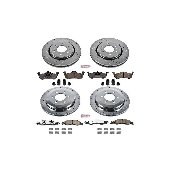 2007-2009 Lincoln Navigator Disc Brake Kit - Front and Rear (Powerstop)