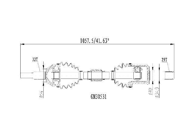 2008-2010 Dodge Grand Caravan CV Axle Assembly - Front Right (Protech CV)