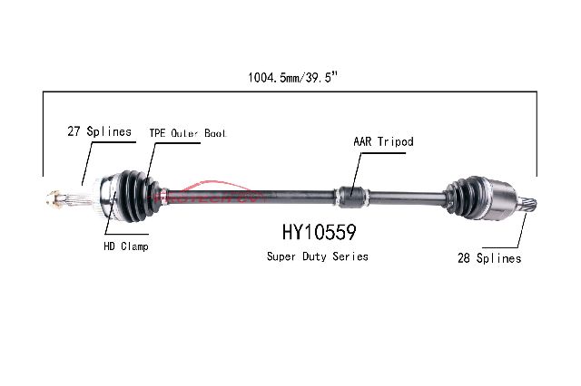 2011-2016 Kia Optima CV Axle Assembly - Front Right (Protech CV)