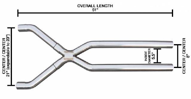 1967-1981 Pontiac Firebird Exhaust Crossover Pipe (Pypes Performance exhaust)