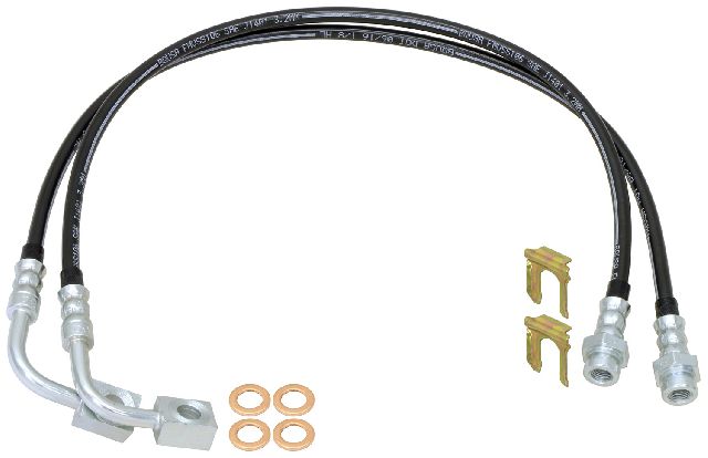 2007-2017 Jeep Wrangler Brake Hydraulic Hose Kit - Rear (RockJock 4x4)
