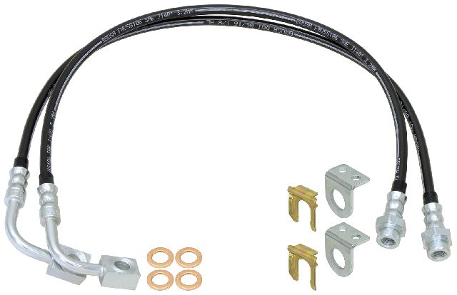 2007-2018 Jeep Wrangler Brake Hydraulic Hose Kit - Front (RockJock 4x4)