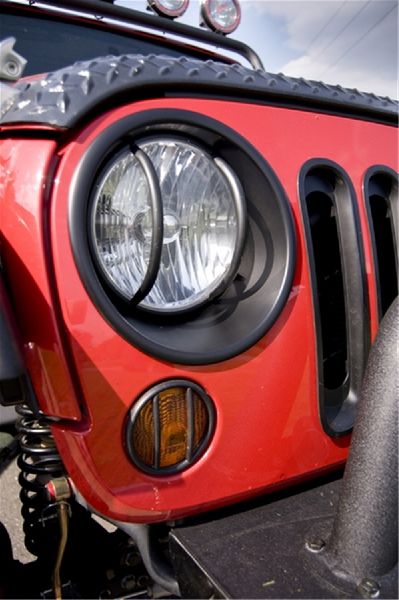2007-2017 Jeep Wrangler Headlight Bezel Set (Rugged Ridge)