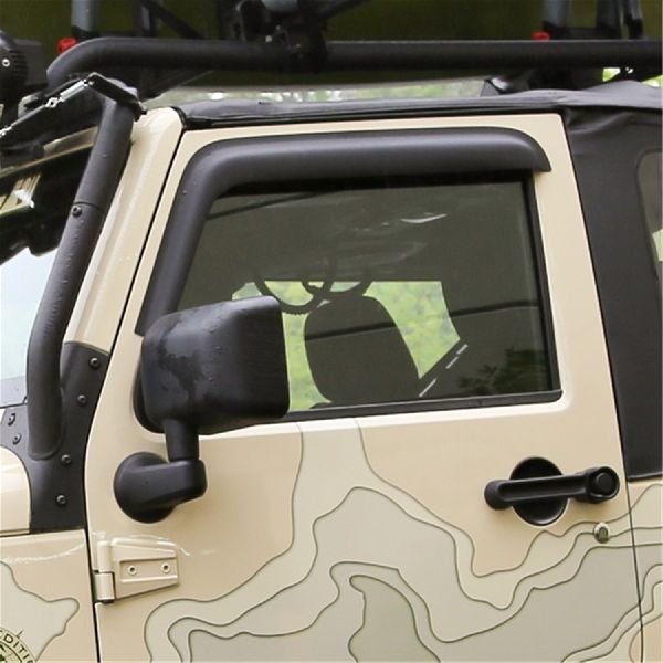 2007-2017 Jeep Wrangler Window Deflector - Front (Rugged Ridge)