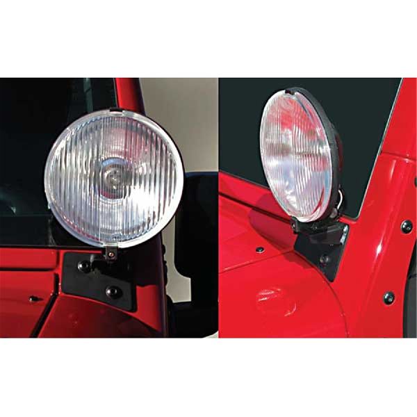 2007-2017 Jeep Wrangler Windshield Hinge Light Bracket (Rugged Ridge)