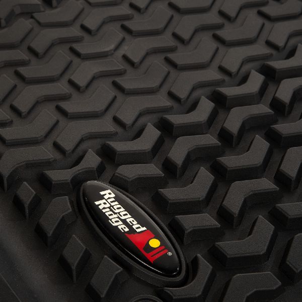 2018-2023 Jeep Wrangler Floor Mat Set - Front and Rear (Rugged Ridge)