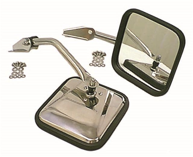 1976-1986 Jeep CJ7 Side/Door Mirror Kit - Left and Right (Rugged Ridge)