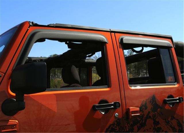 2007-2017 Jeep Wrangler Window Deflector - Front (Rugged Ridge)