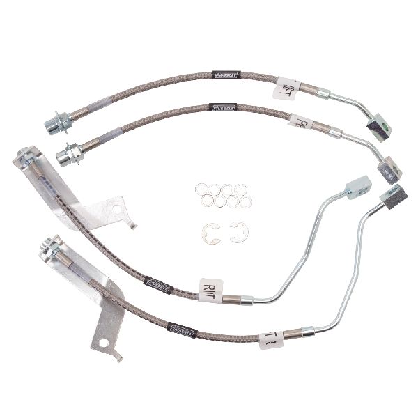 1999-2004 Ford Mustang Brake Hydraulic Hose Kit - Front and Rear (Russell)