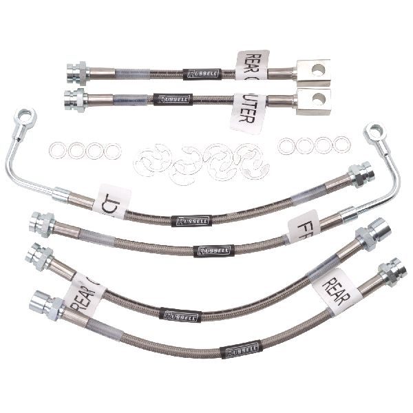1998-2002 Pontiac Firebird Brake Hydraulic Hose Kit - Front and Rear (Russell)