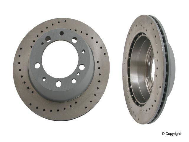 1979-1988 Porsche 924 Disc Brake Rotor Set - Rear (Sebro)