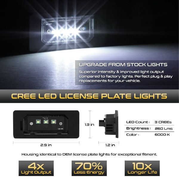 2009-2016 Audi A4 License Plate Light (Spyder)