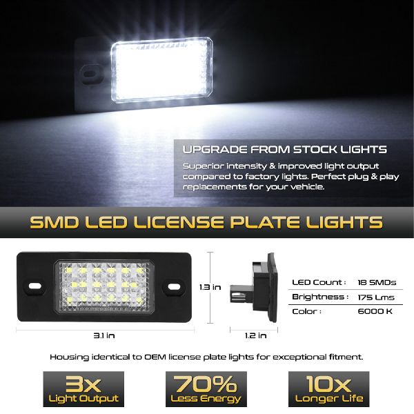 2009-2014 Volkswagen Tiguan License Plate Light (Spyder)