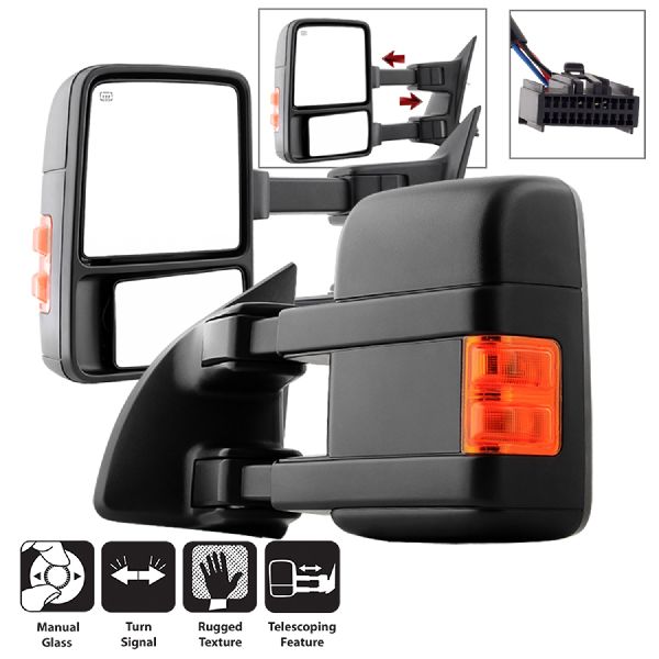 1999-2015 Ford F-550 Super Duty Door Mirror Set (Spyder)