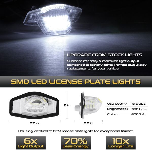 2012-2015 Honda Civic License Plate Light (Spyder)