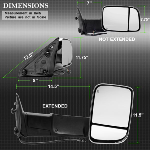 2011-2012 Ram 1500 Side/Door Mirror - Right (Spyder)
