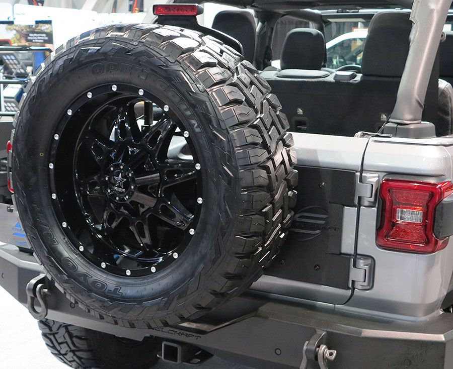 2024, 2023, 2022, 2021, 2020, 2019, 2018 Jeep Wrangler Spare Tire Relocation Kit