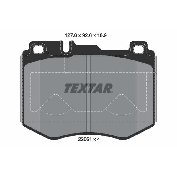 2015-2023 Mercedes-Benz C300 Disc Brake Pad Set - Front (Textar)