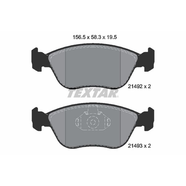 1998-2000 Volvo V70 Disc Brake Pad Set - Front (Textar)