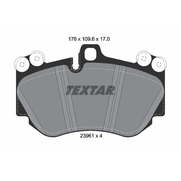 2005-2010 Porsche Cayenne Disc Brake Pad Set - Front (Textar)