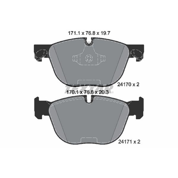 2008-2019 BMW X6 Disc Brake Pad Set - Front (Textar)