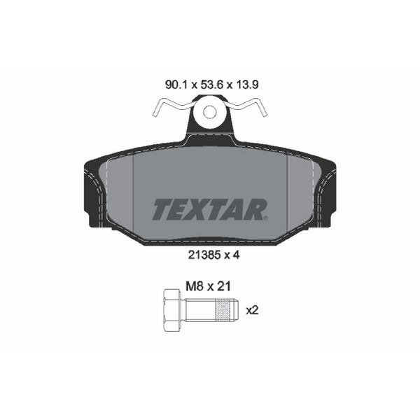 1998-1999 Volvo V70 Disc Brake Pad Set - Rear (Textar)