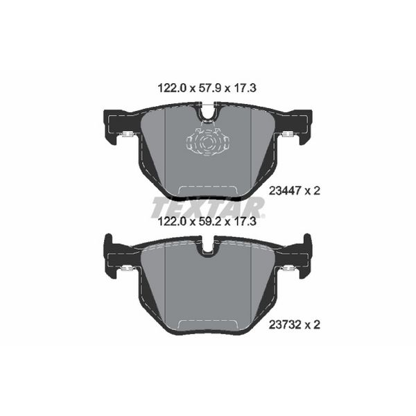 2008-2019 BMW X6 Disc Brake Pad Set - Rear (Textar)