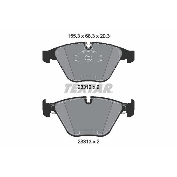 2004-2006 BMW 545i Disc Brake Pad Set - Front (Textar)