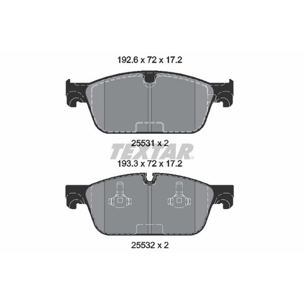 2013-2015 Mercedes-Benz GL550 Disc Brake Pad Set - Front (Textar)