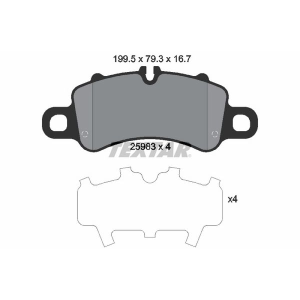 2017-2019 Porsche 911 Disc Brake Pad Set - Front (Textar)