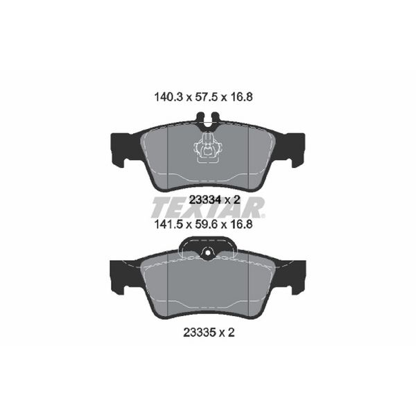 2007-2013 Mercedes-Benz S600 Disc Brake Pad Set - Rear (Textar)