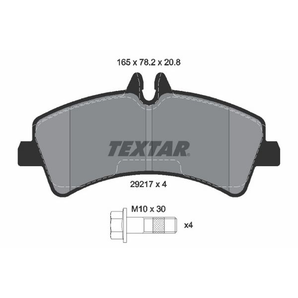 2010-2018 Mercedes-Benz Sprinter 3500 Disc Brake Pad Set - Rear (Textar)