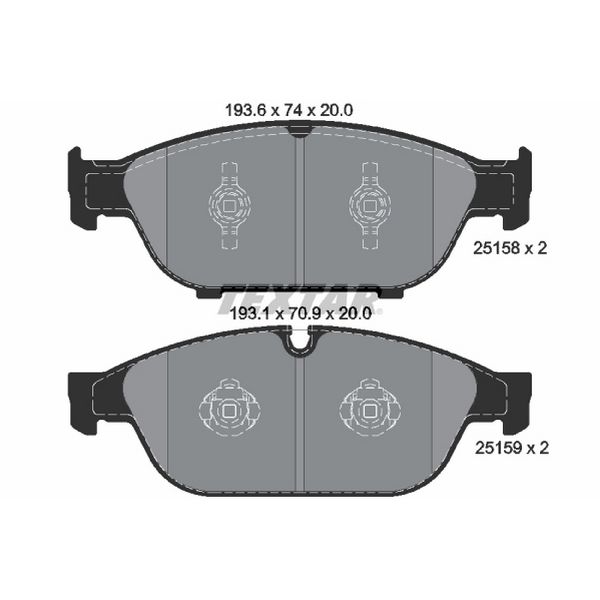 2012-2018 Audi A6 Disc Brake Pad Set - Front (Textar)