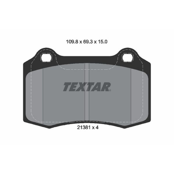 2001-2006 Jaguar XK8 Disc Brake Pad Set - Rear (Textar)