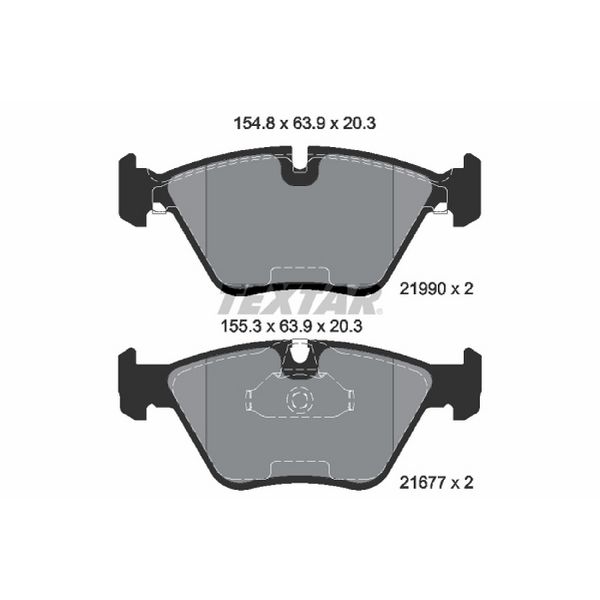 1997-2000 BMW 528i Disc Brake Pad Set - Front (Textar)