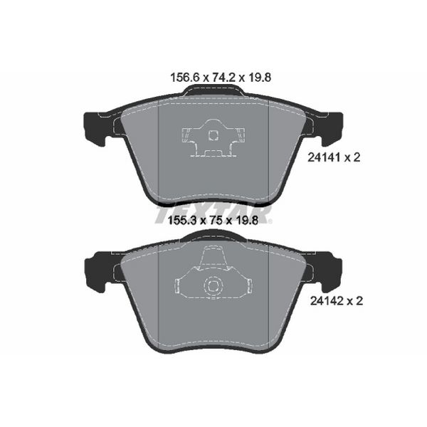 2003-2014 Volvo XC90 Disc Brake Pad Set - Front (Textar)