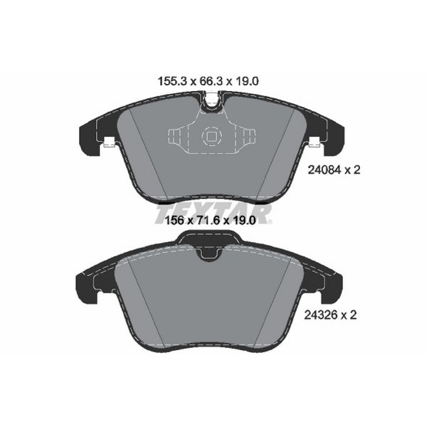 2006-2008 Jaguar S-Type Disc Brake Pad Set - Front (Textar)