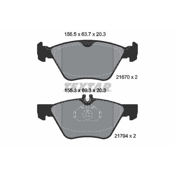 1998-2003 Mercedes-Benz CLK320 Disc Brake Pad Set - Front (Textar)