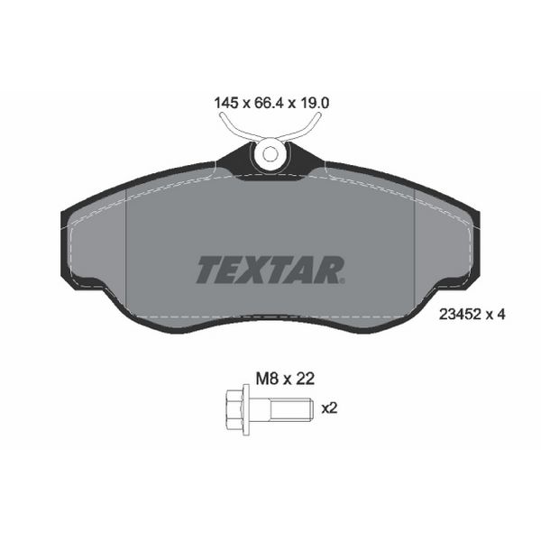 1996-2001 Land Rover Range Rover Disc Brake Pad Set - Front (Textar)