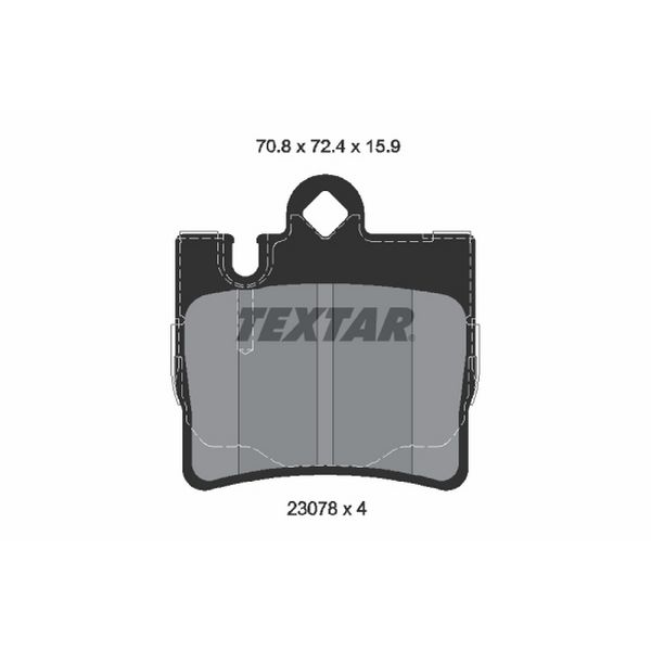 2001-2002 Mercedes-Benz S600 Disc Brake Pad Set - Rear (Textar)