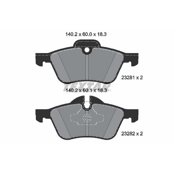 2002-2008 Mini Cooper Disc Brake Pad Set - Front (Textar)
