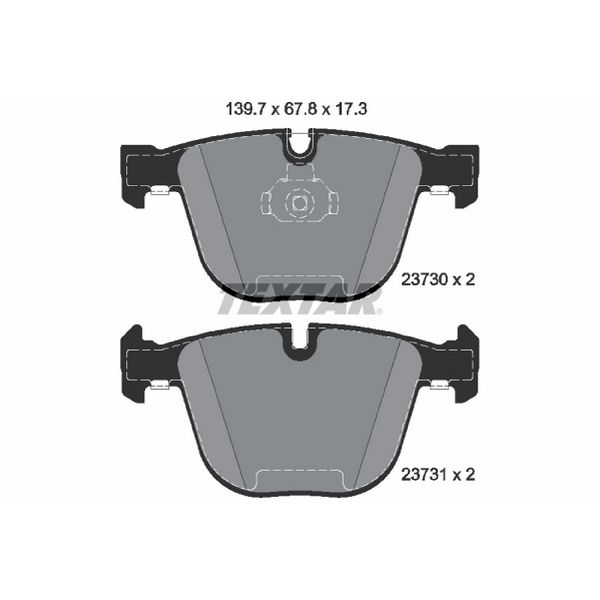 2004-2005 BMW 545i Disc Brake Pad Set - Rear (Textar)