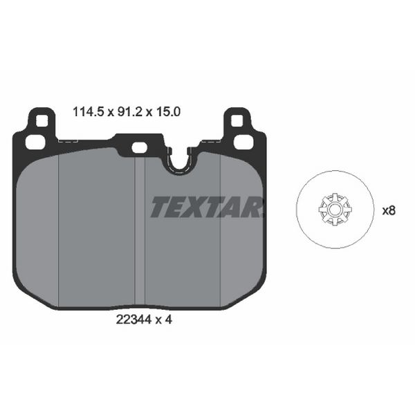2014-2023 Mini Cooper Disc Brake Pad Set - Front (Textar)