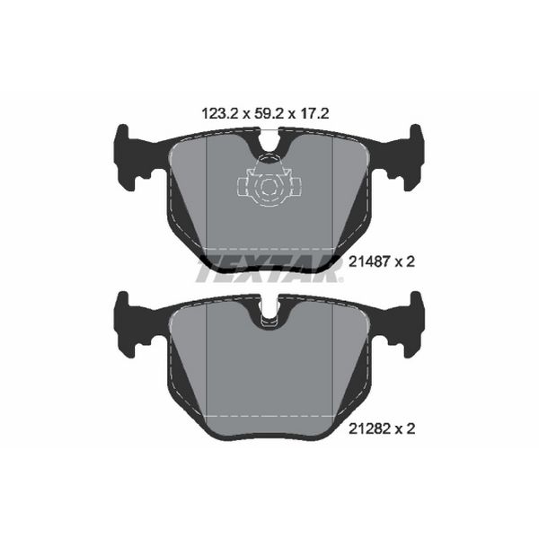 2004-2008 BMW X3 Disc Brake Pad Set - Rear (Textar)