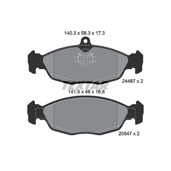2000-2006 Jaguar XK8 Disc Brake Pad Set - Rear (Textar)
