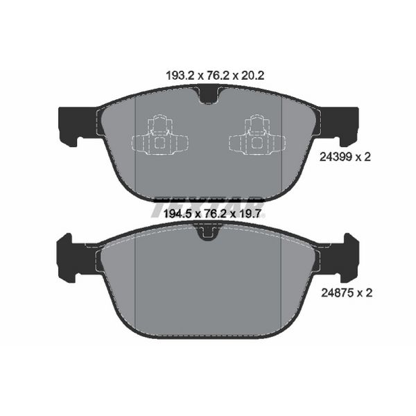 2003-2014 Volvo XC90 Disc Brake Pad Set - Front (Textar)